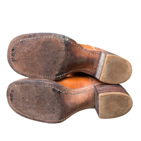 Vintage FRYE 8171 Campus Boots horse stitching black label 70s 7 - Picture 12 of 15